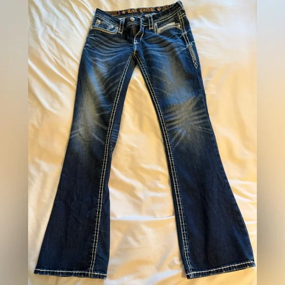 Rock Revival Women’s Dark Wash Bootcut Jeans Rosalin - Picture 7 of 9